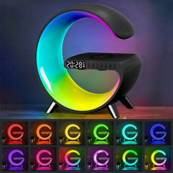 RGB Night Light Alarm Clock & Charging Station