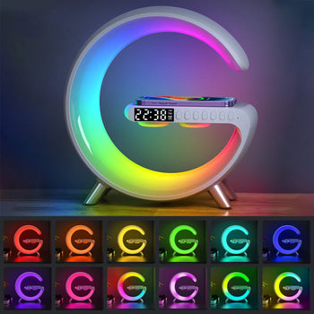 RGB Night Light Alarm Clock & Charging Station